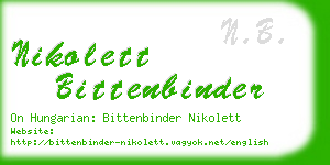 nikolett bittenbinder business card